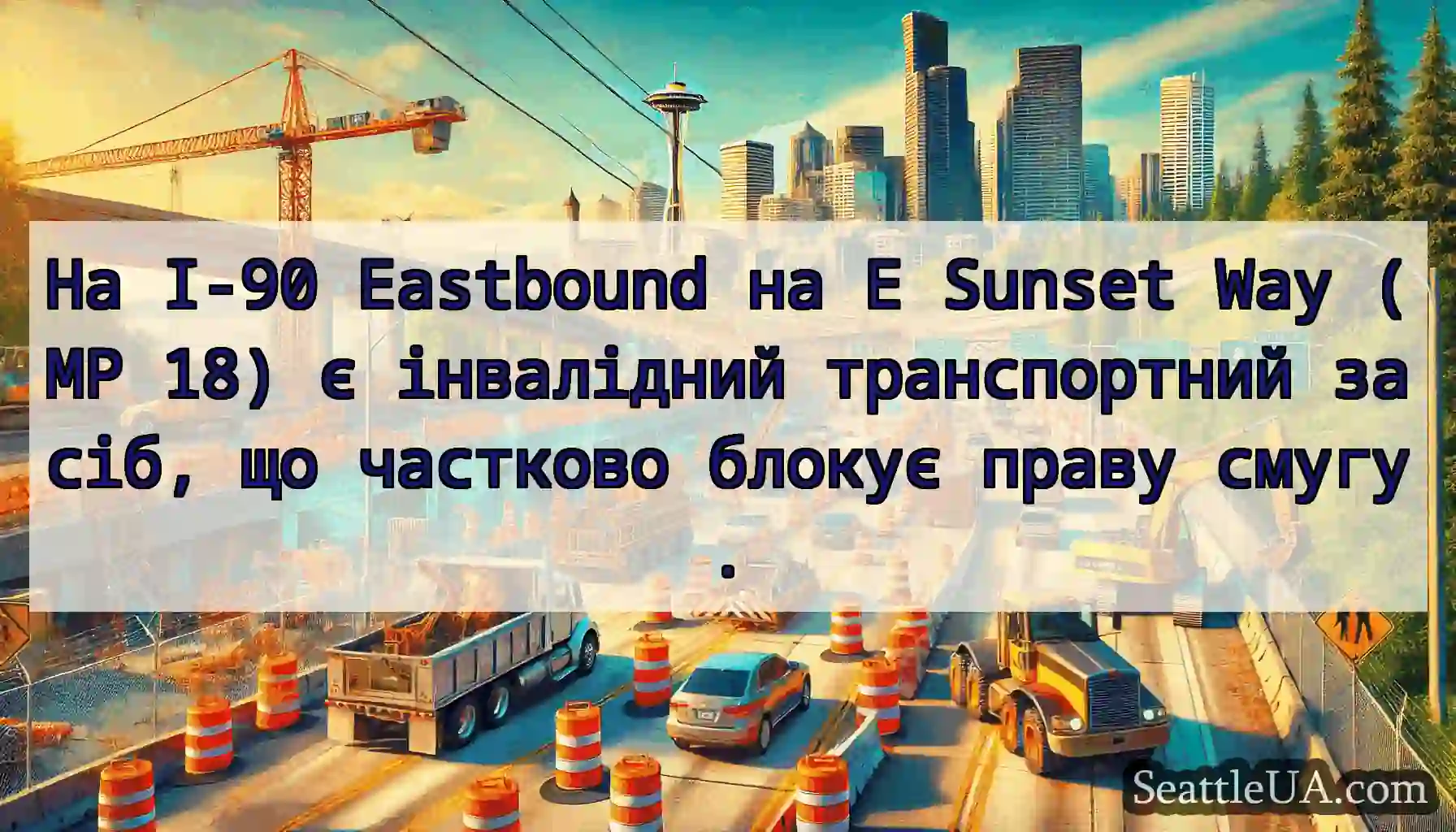 На I-90 Eastbound на E Sunset Way (MP 18) є