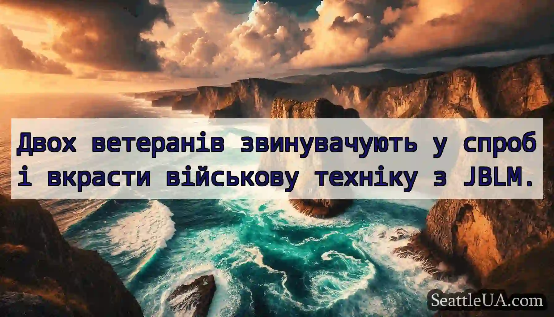 Двох ветеранів звинувачують у спробі вкрасти