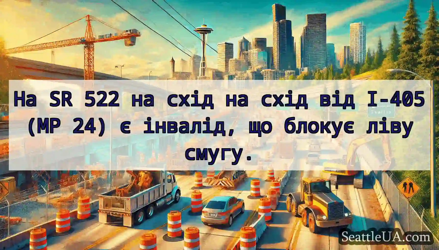 На SR 522 на схід на схід від I-405 (MP 24) є