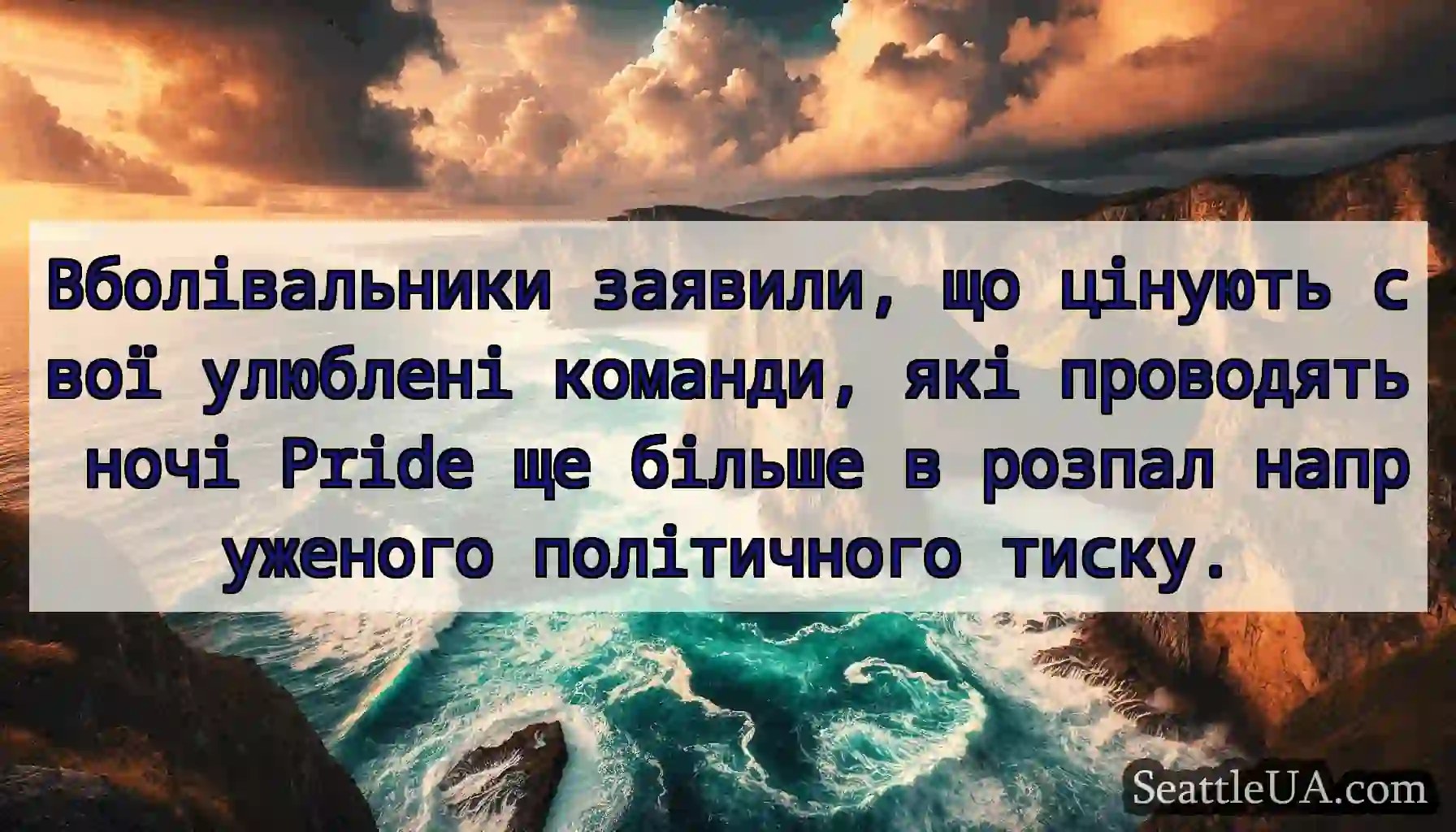 Вболівальники заявили, що цінують свої улюблені