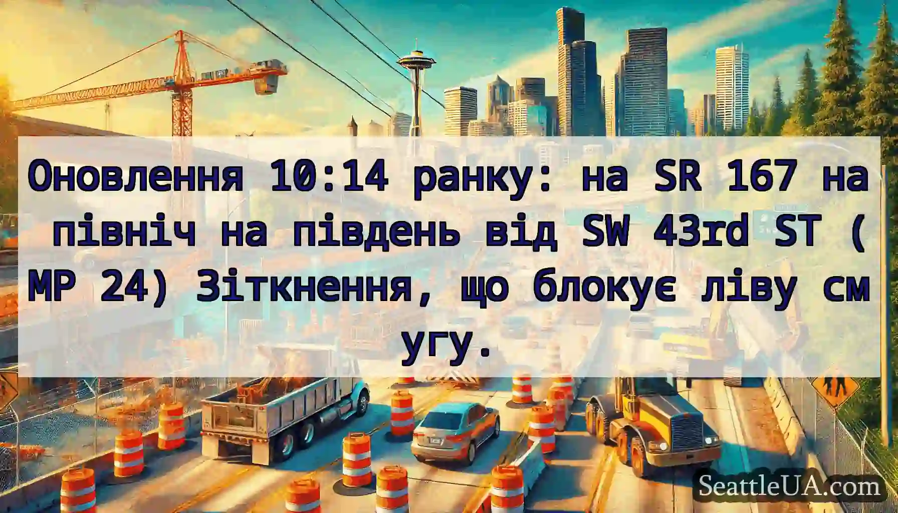 Оновлення 10:14 ранку: на SR 167 на північ на