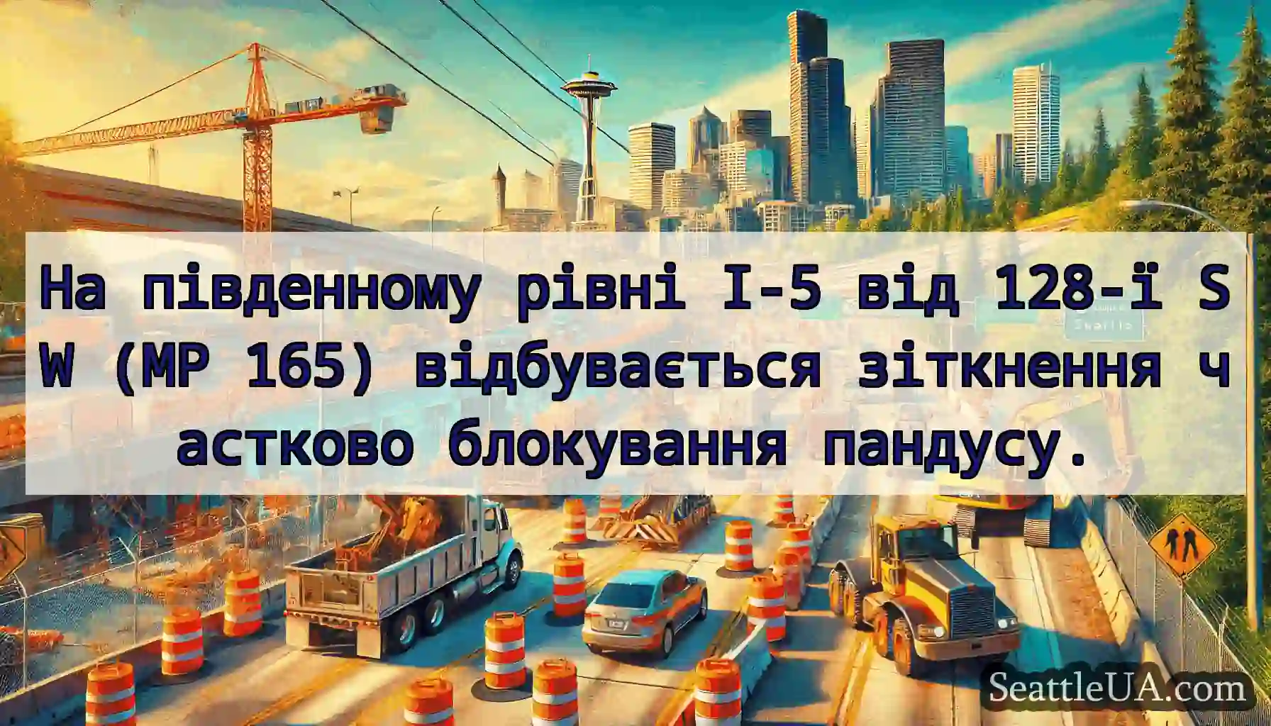 На південному рівні I-5 від 128-ї SW (MP 165)