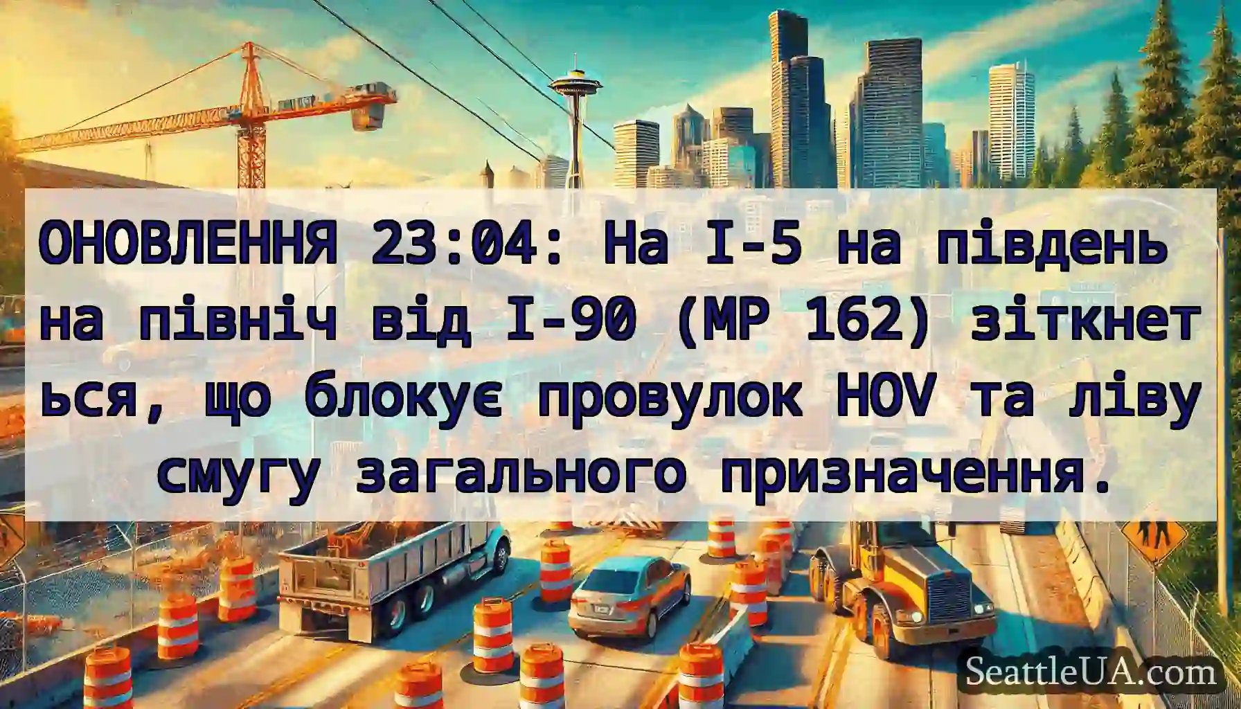 ОНОВЛЕННЯ 23:04: На I-5 на південь на північ від
