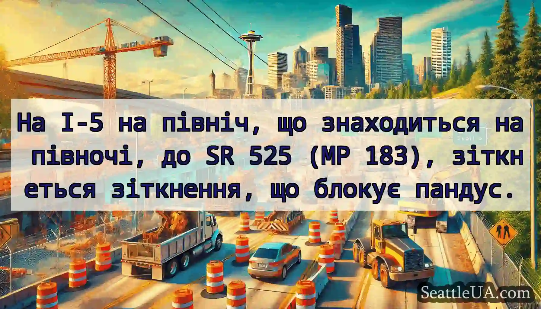 На I-5 на північ, що знаходиться на півночі, до