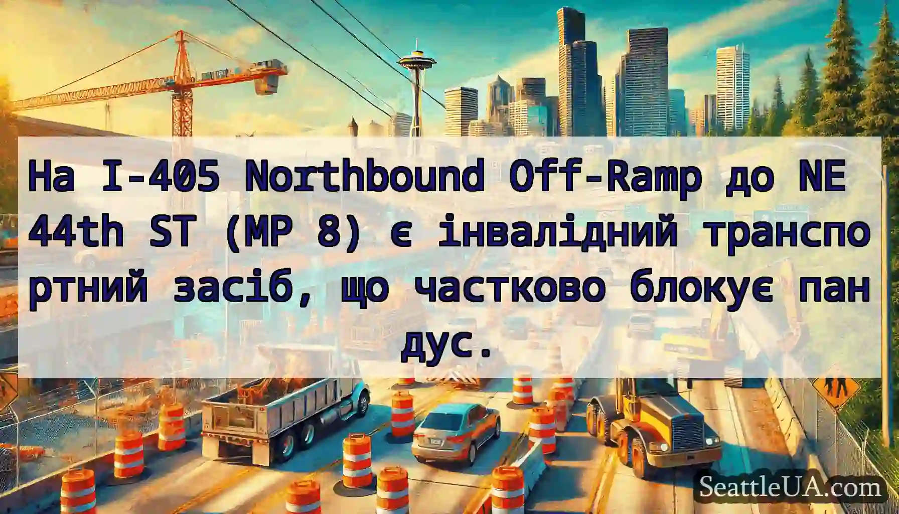 На I-405 Northbound Off-Ramp до NE 44th ST (MP 8)