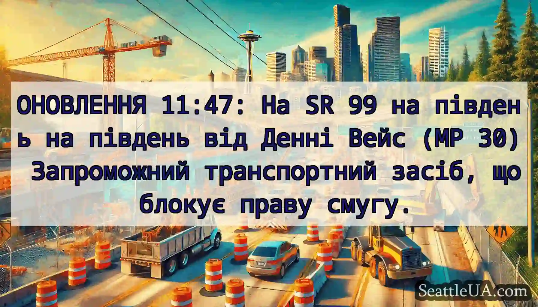ОНОВЛЕННЯ 11:47: На SR 99 на південь на південь