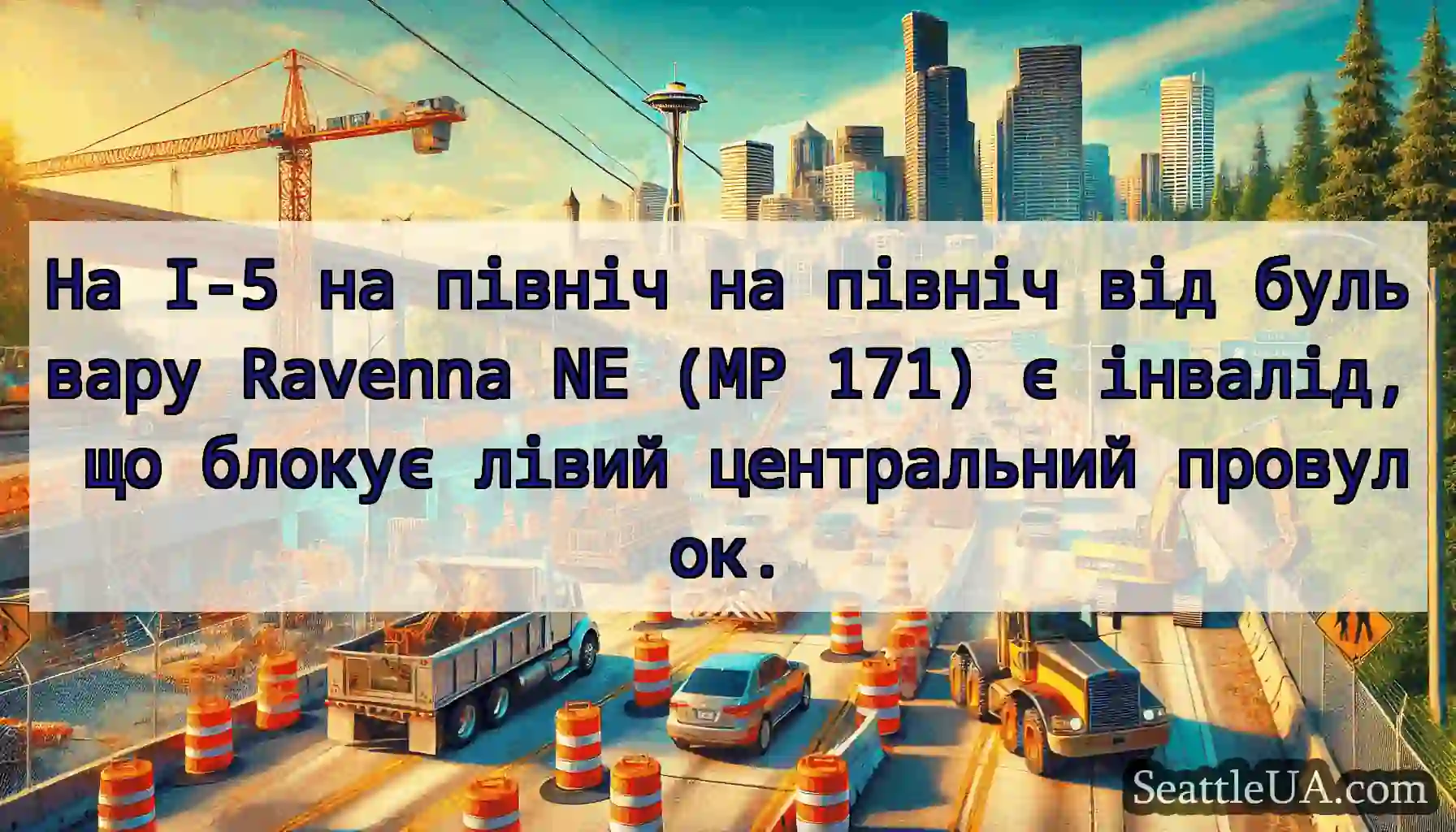 На I-5 на північ на північ від бульвару Ravenna