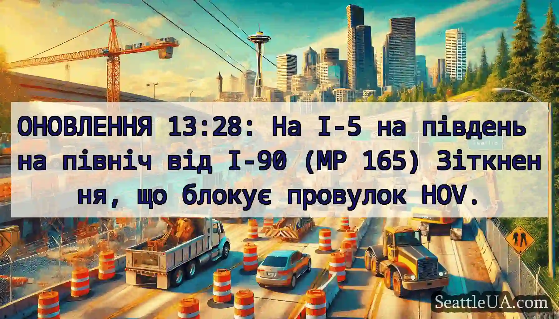 ОНОВЛЕННЯ 13:28: На I-5 на південь на північ від