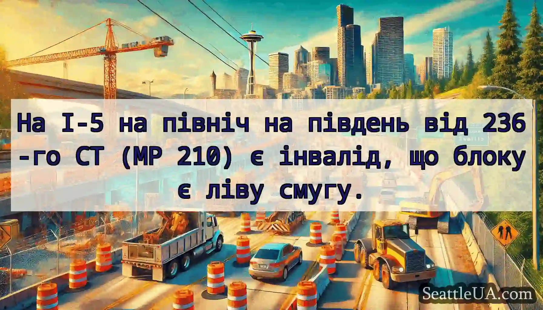 На I-5 на північ на південь від 236-го СТ (MP