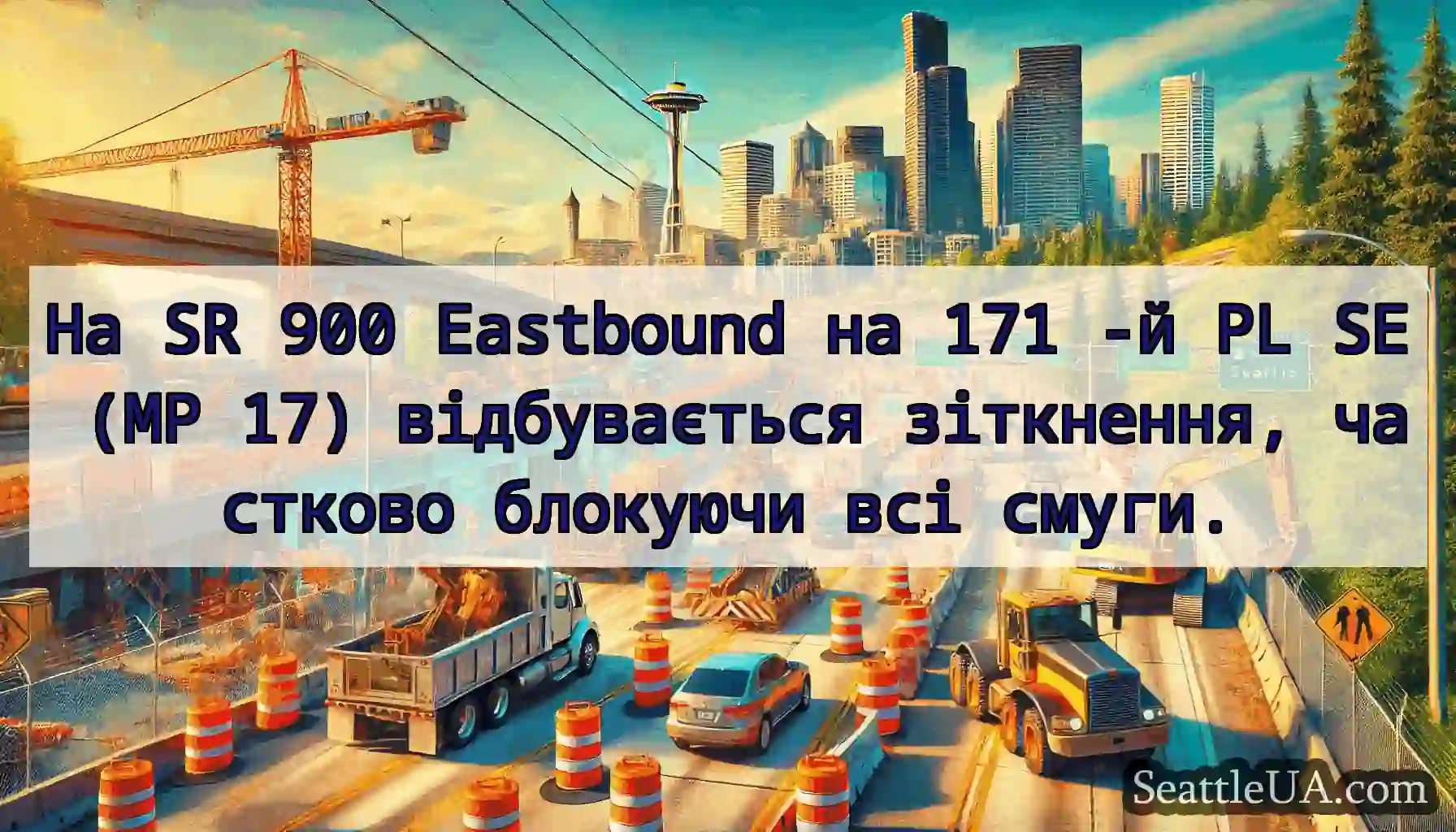 На SR 900 Eastbound на 171 -й PL SE (MP 17)