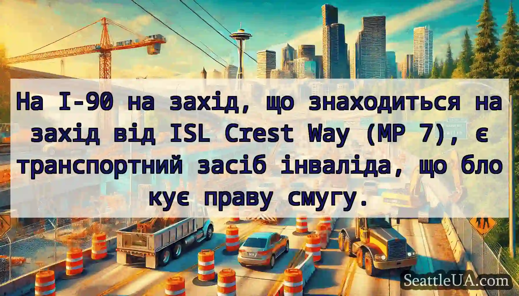 На I-90 на захід, що знаходиться на захід від ISL