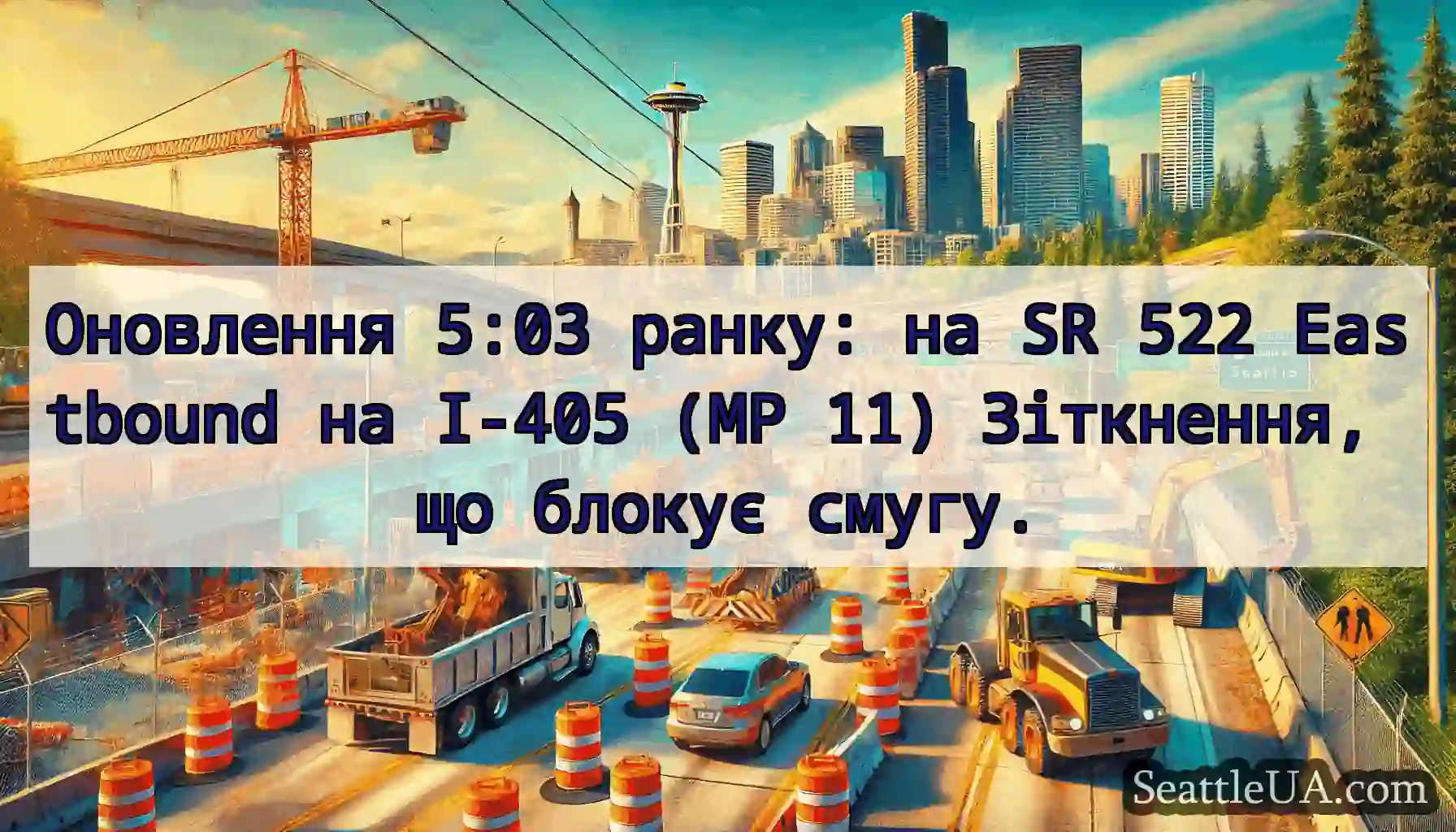 Оновлення 5:03 ранку: на SR 522 Eastbound на