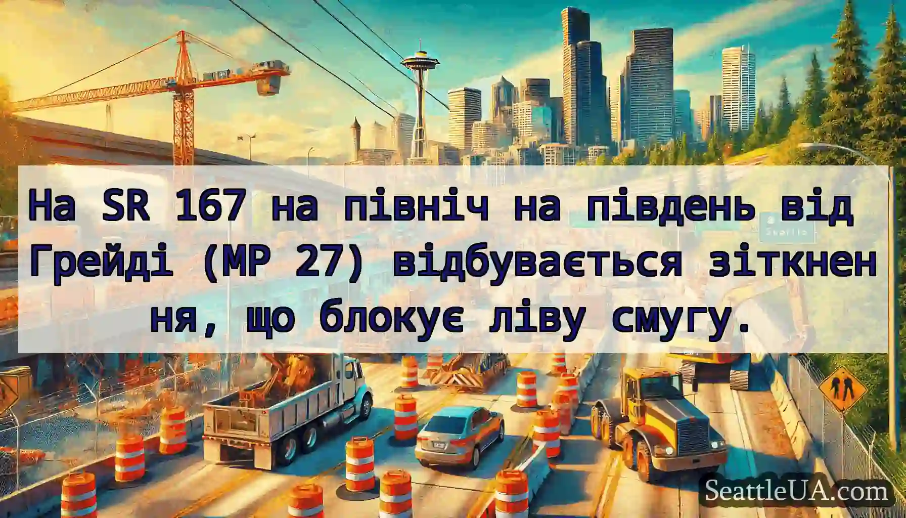 На SR 167 на північ на південь від Грейді (MP 27)