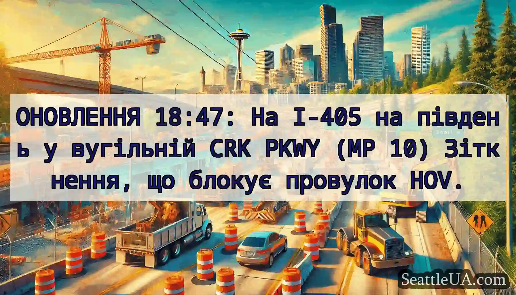 ОНОВЛЕННЯ 18:47: На I-405 на південь у вугільній