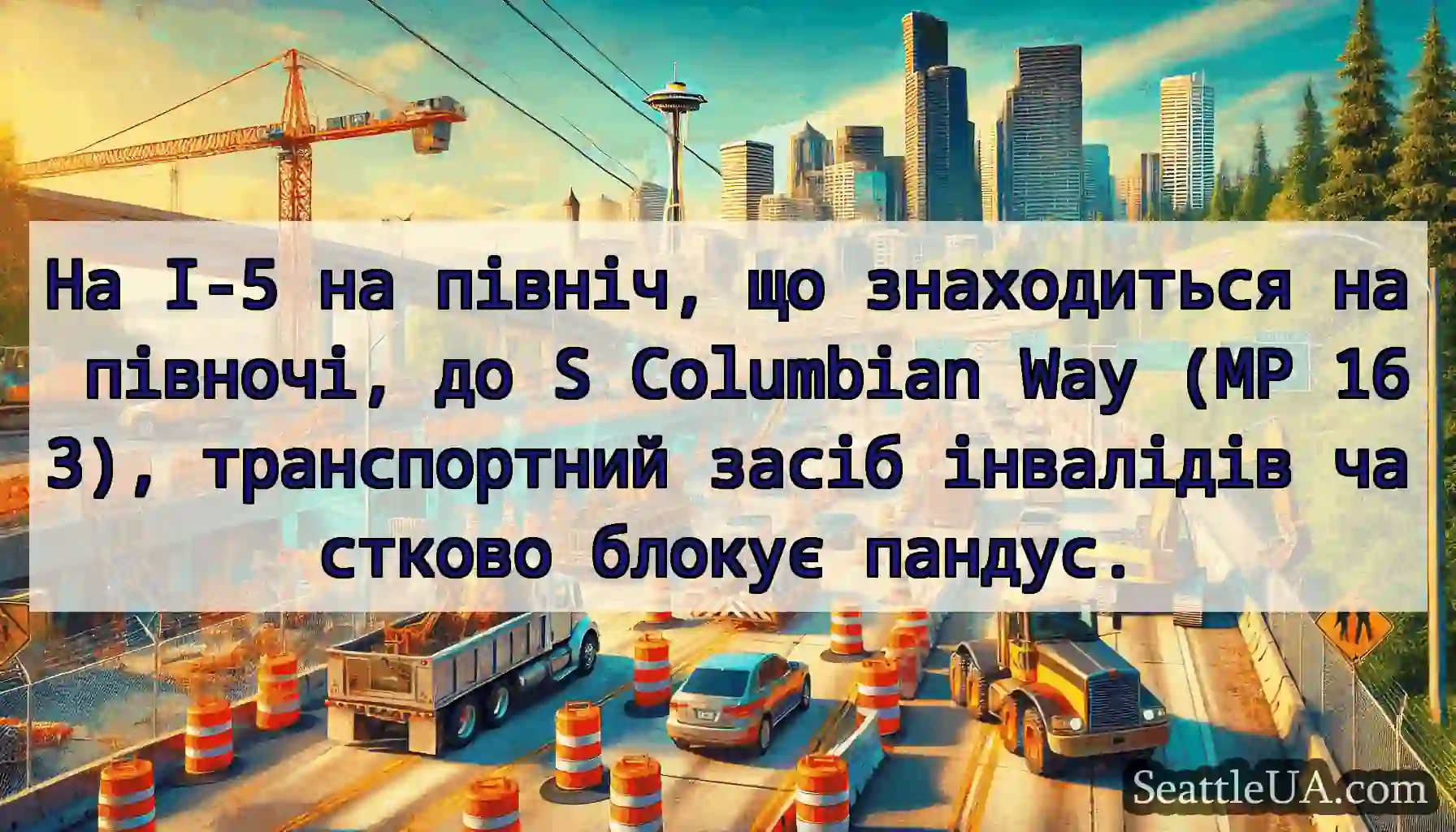 На I-5 на північ, що знаходиться на півночі, до S