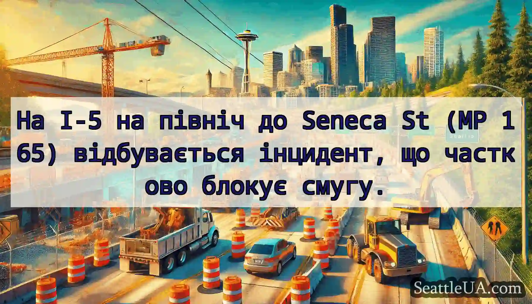 На I-5 на північ до Seneca St (MP 165)