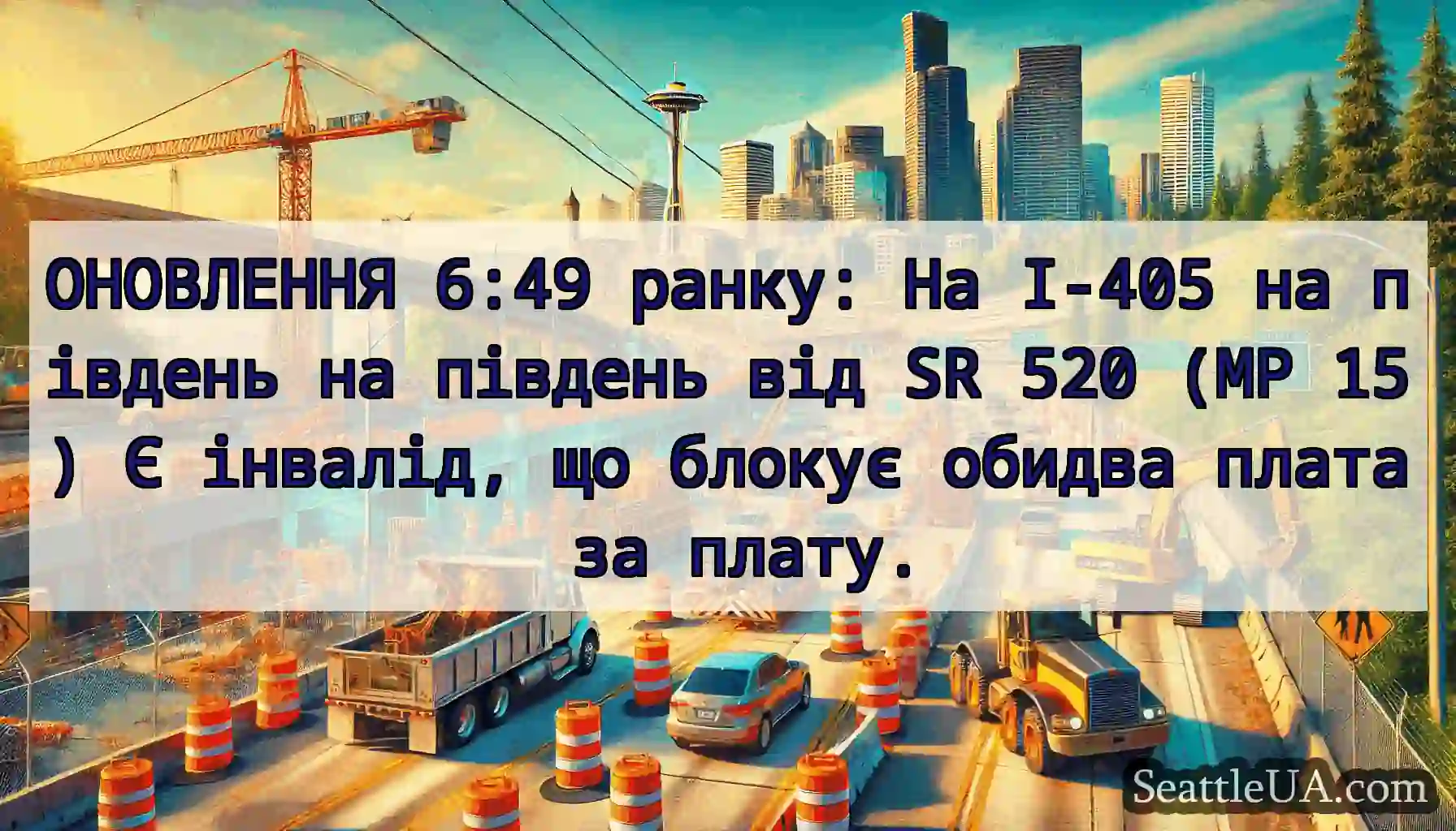 ОНОВЛЕННЯ 6:49 ранку: На I-405 на південь на