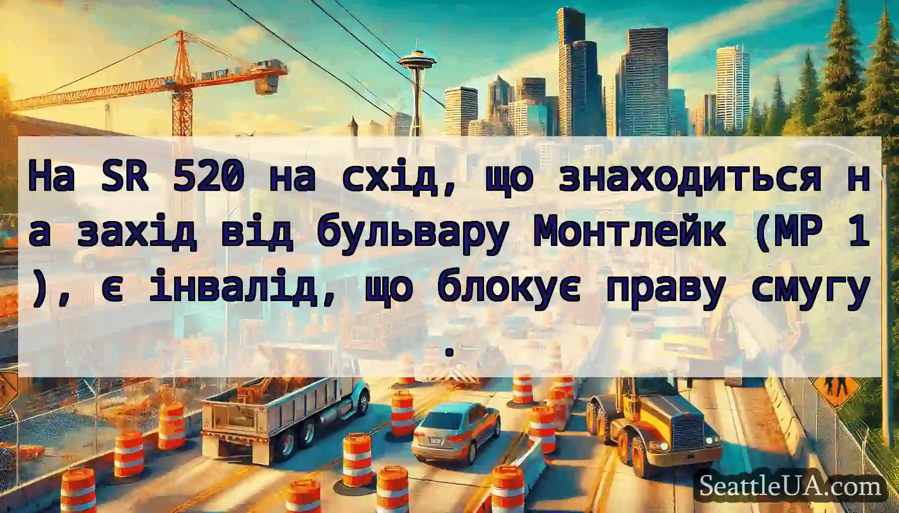 На SR 520 на схід, що знаходиться на захід від