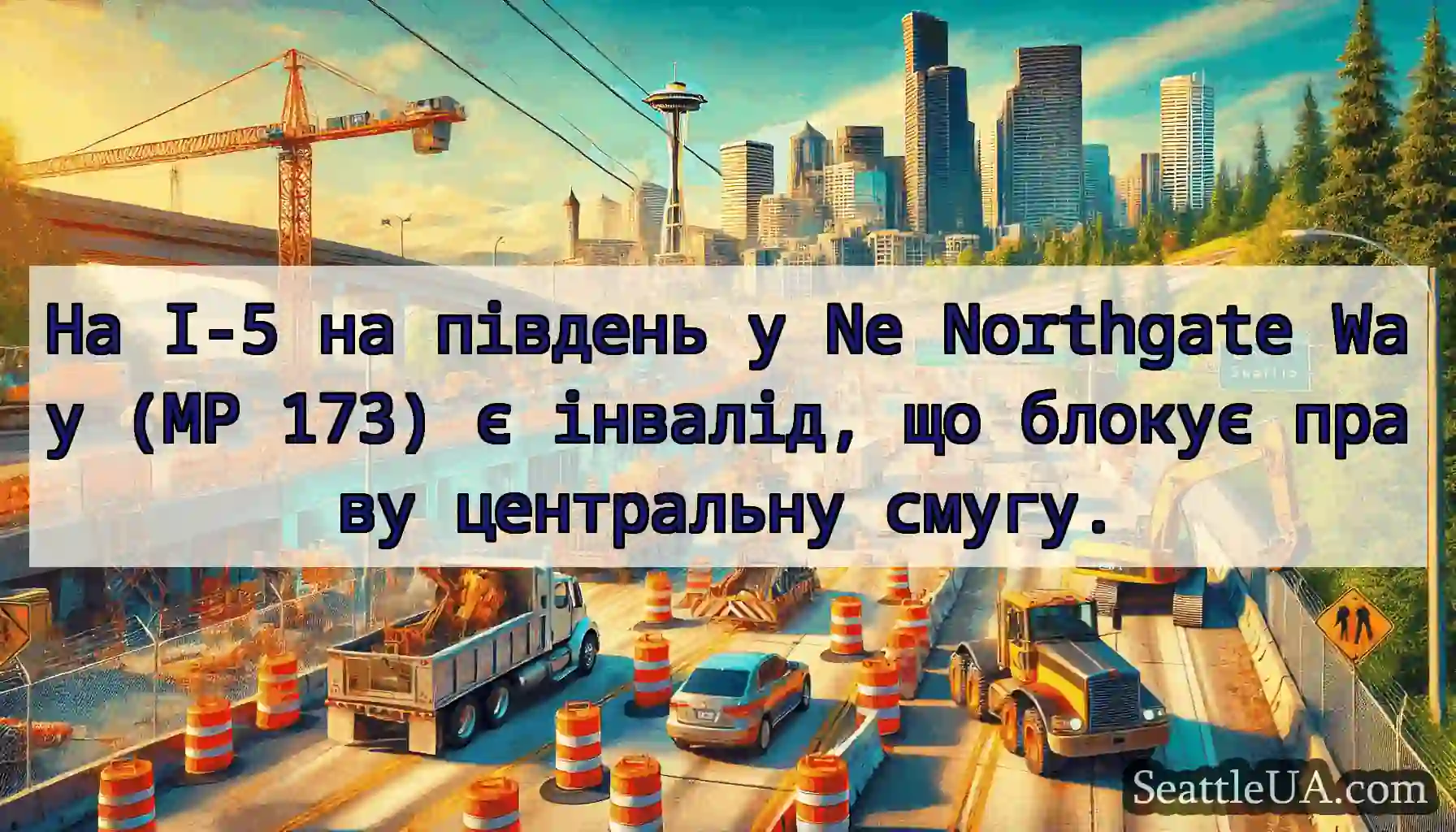 На I-5 на південь у Ne Northgate Way (MP 173) є