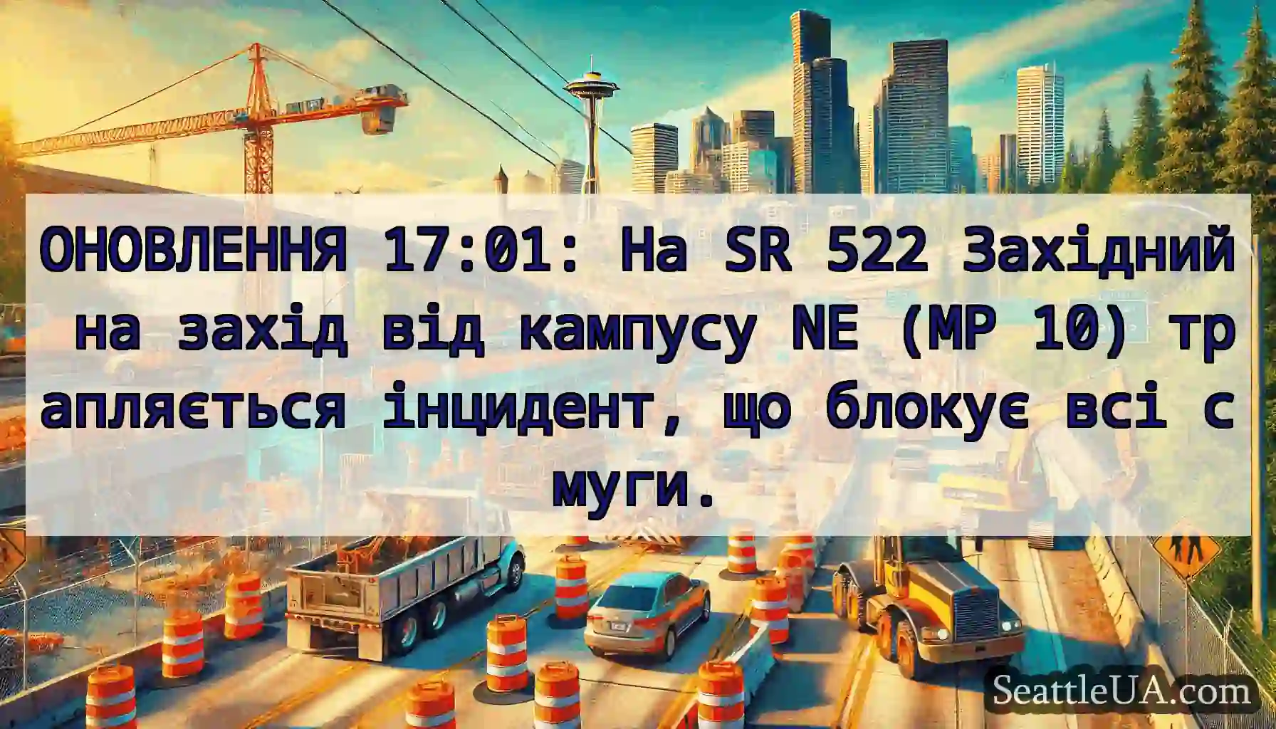 ОНОВЛЕННЯ 17:01: На SR 522 Західний на захід від
