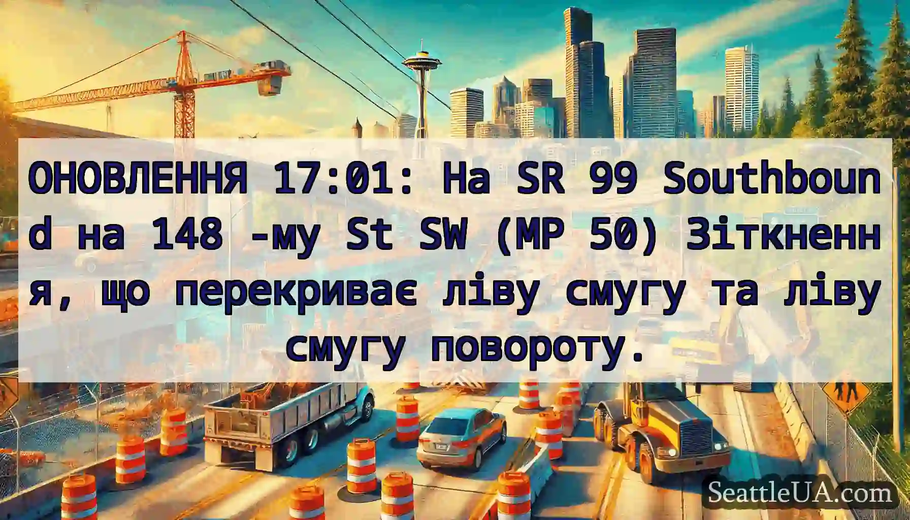 ОНОВЛЕННЯ 17:01: На SR 99 Southbound на 148 -му