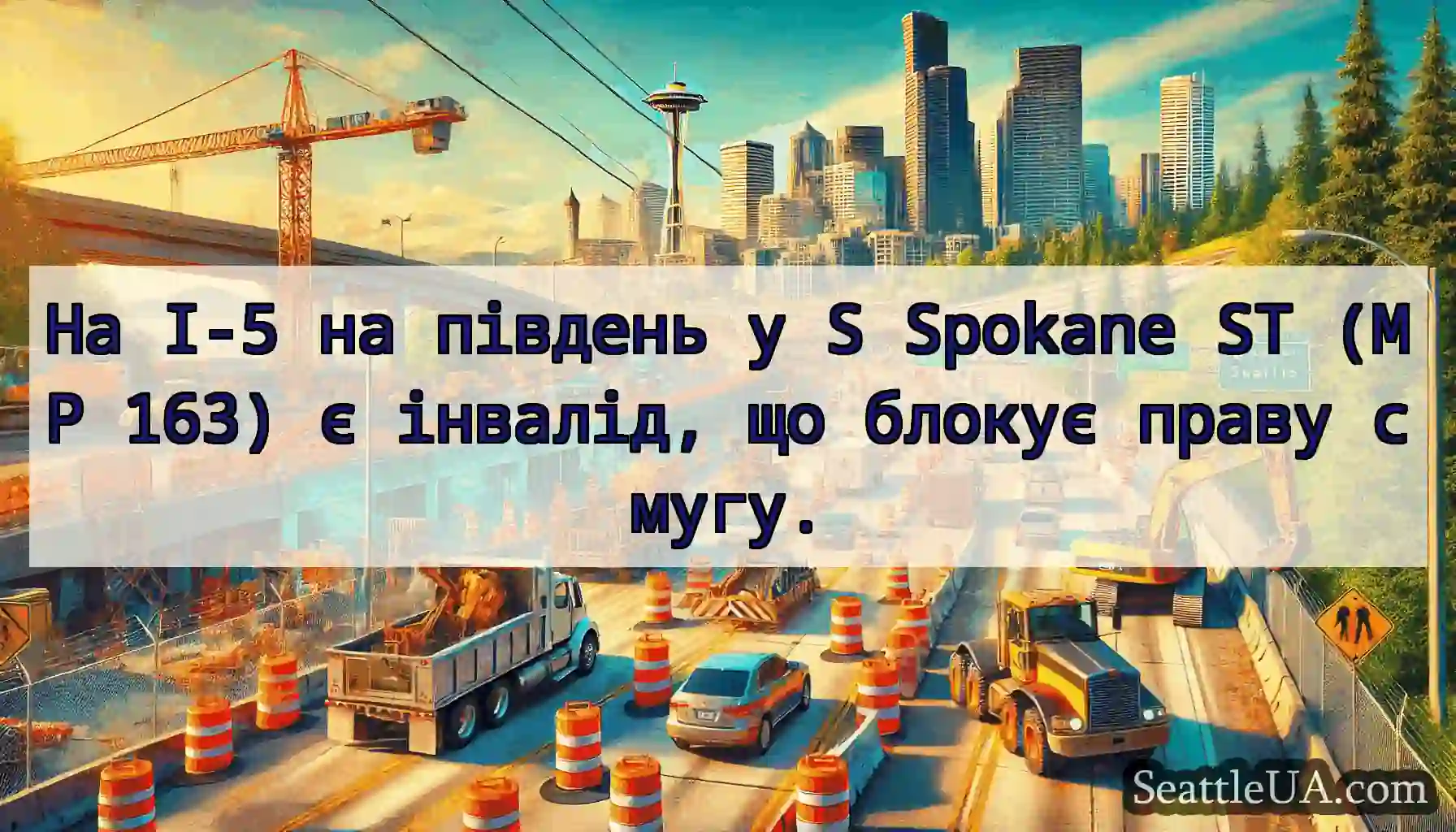 На I-5 на південь у S Spokane ST (MP 163) є
