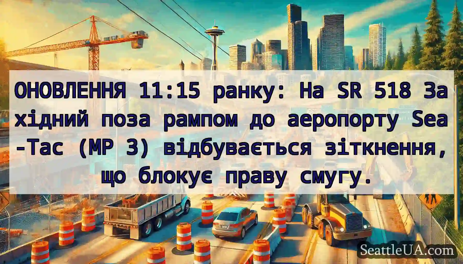 ОНОВЛЕННЯ 11:15 ранку: На SR 518 Західний поза