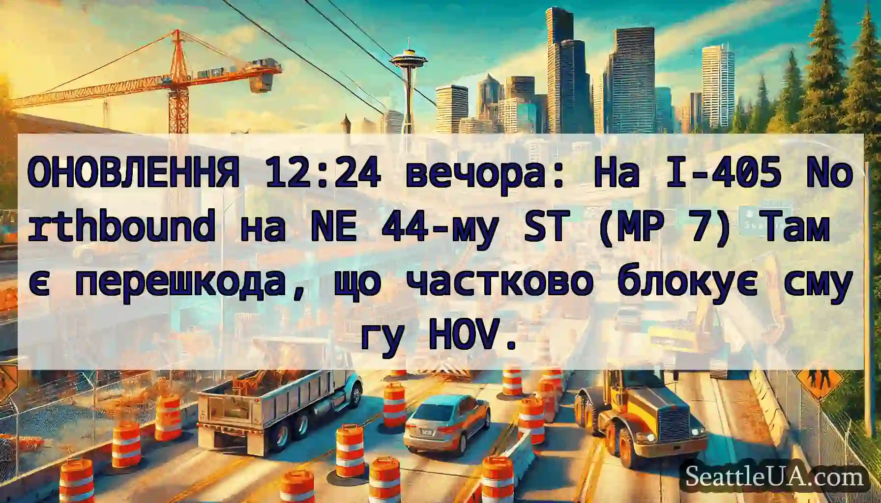 ОНОВЛЕННЯ 12:24 вечора: На I-405 Northbound на NE