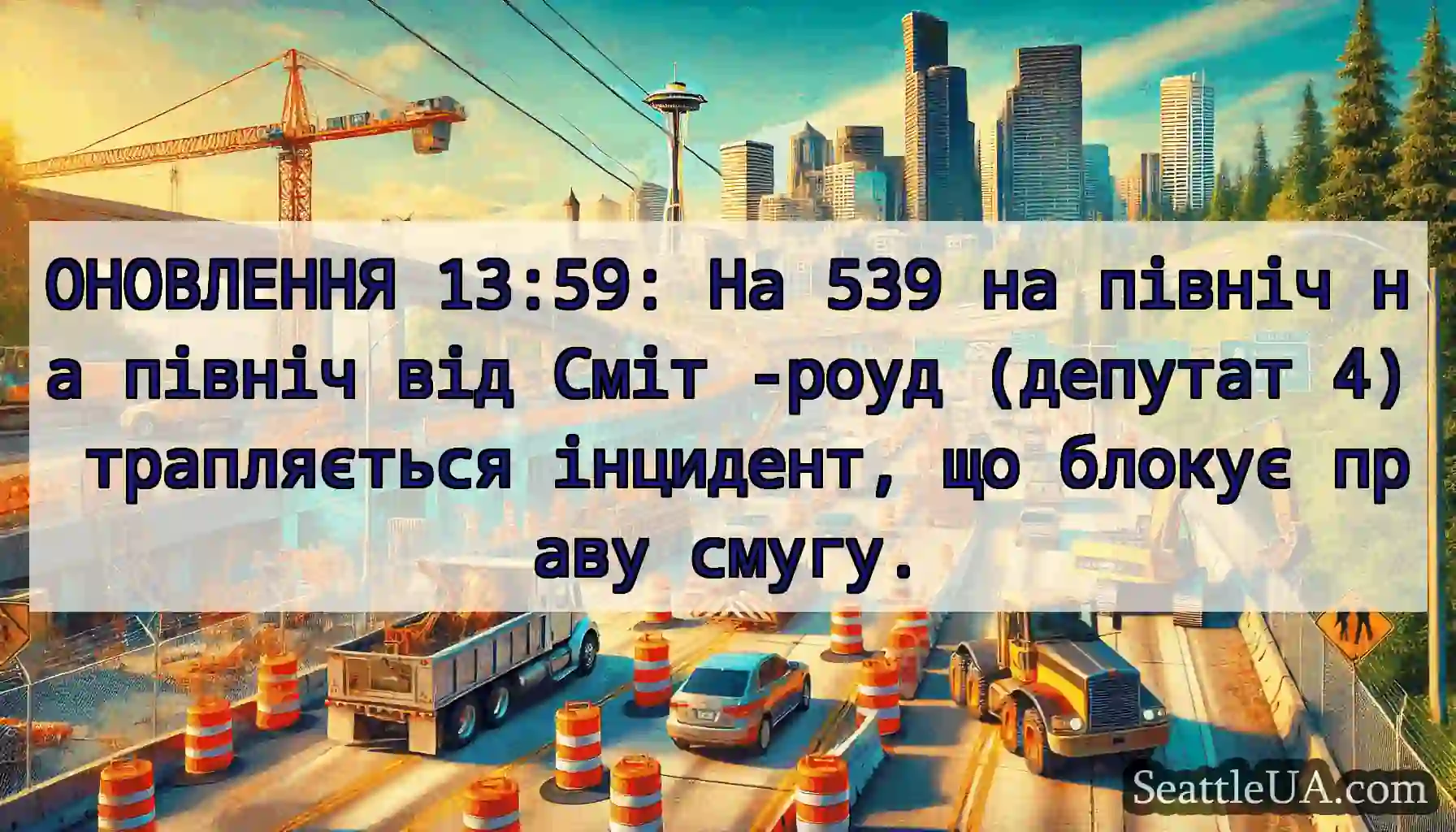 ОНОВЛЕННЯ 13:59: На 539 на північ на північ від