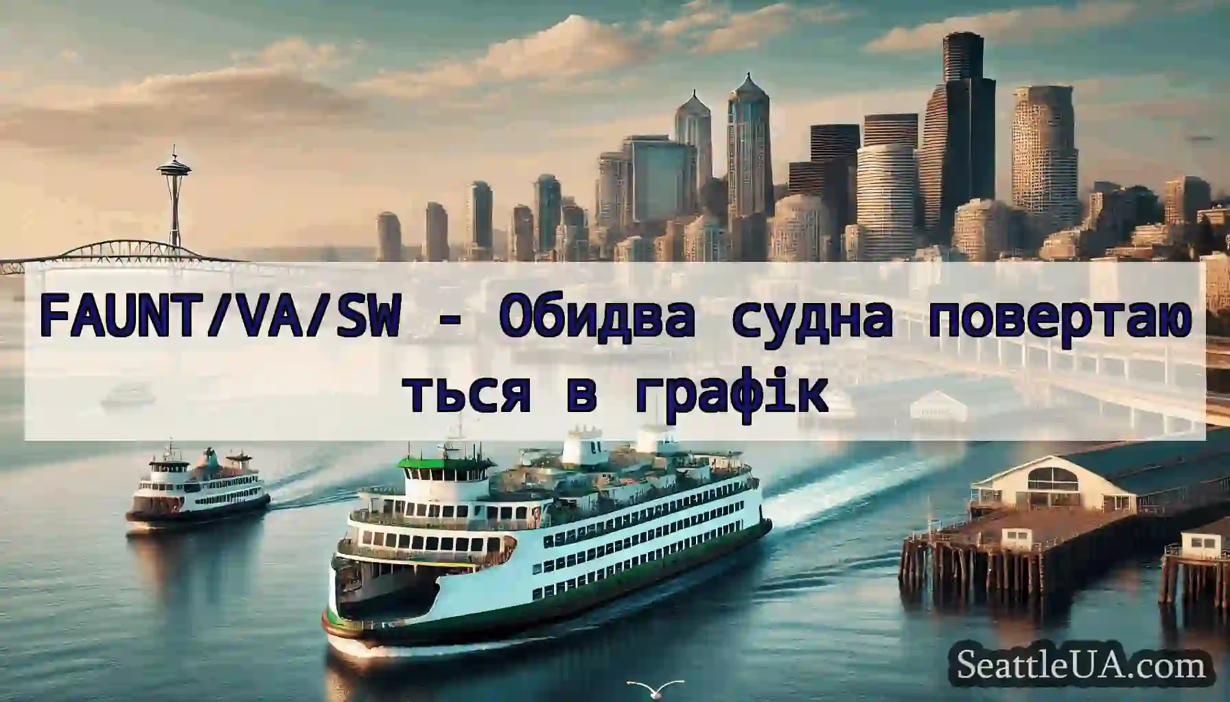 FAUNT/VA/SW - Обидва судна повертаються в графік