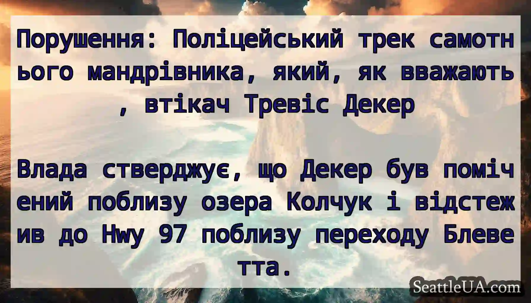 Порушення: Поліцейський трек самотнього