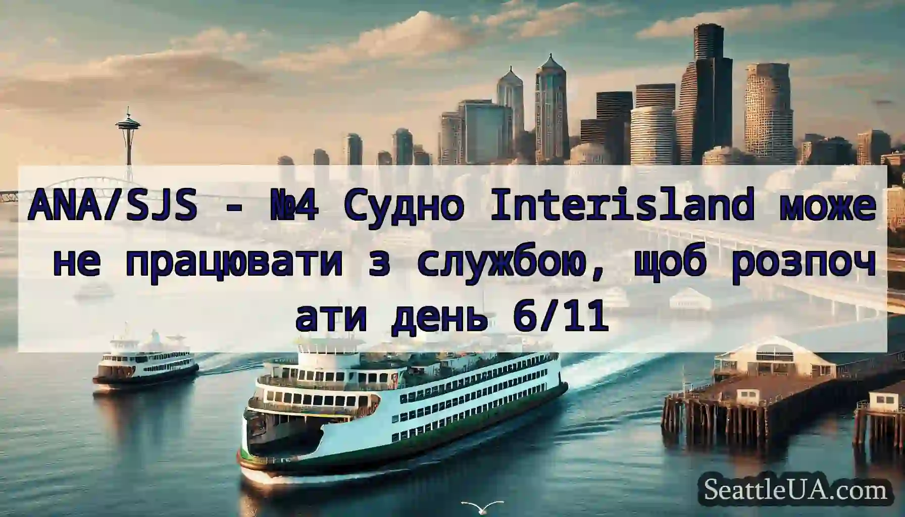 ANA/SJS - №4 Судно Interisland може не працювати