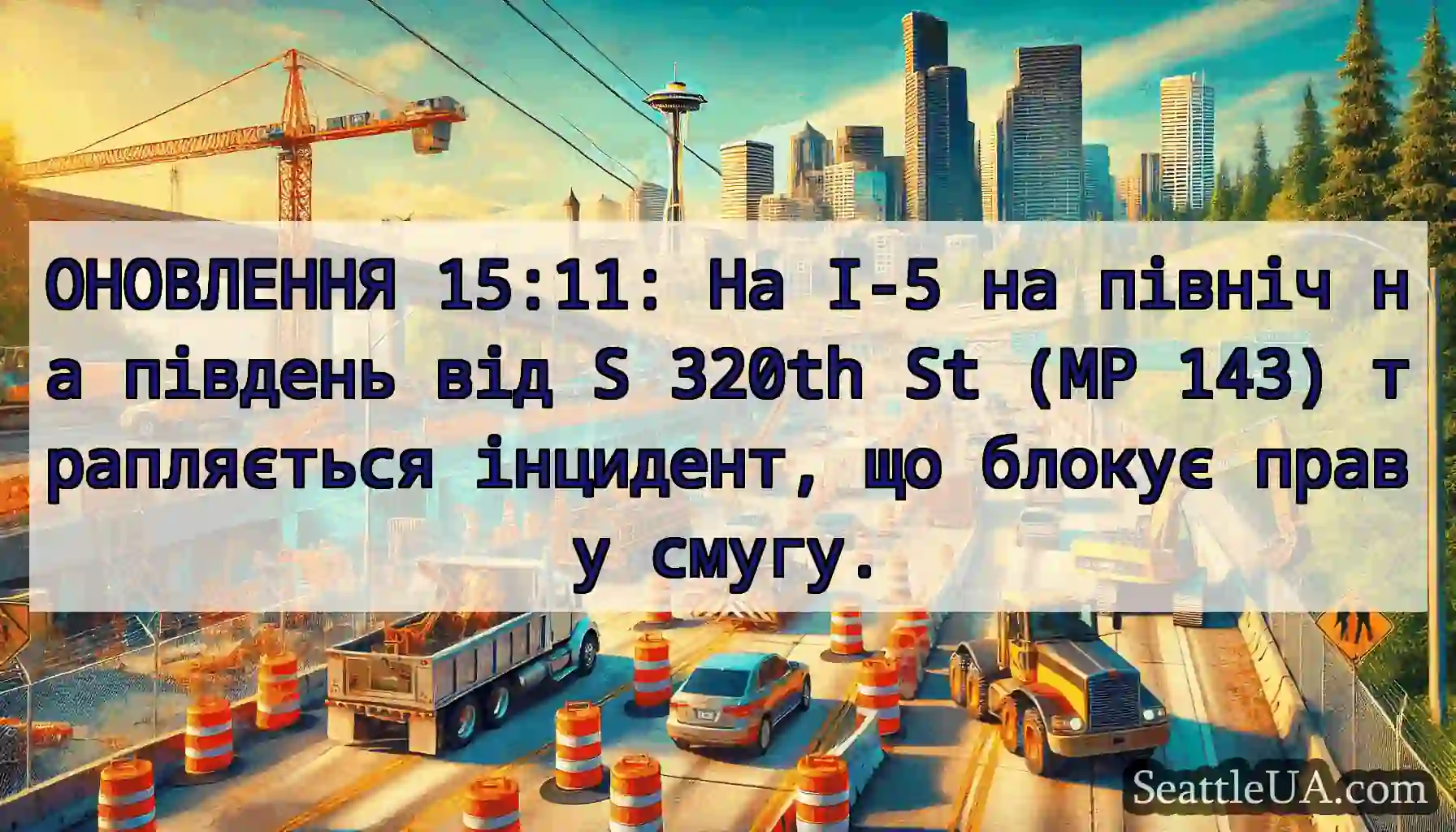 ОНОВЛЕННЯ 15:11: На I-5 на північ на південь від