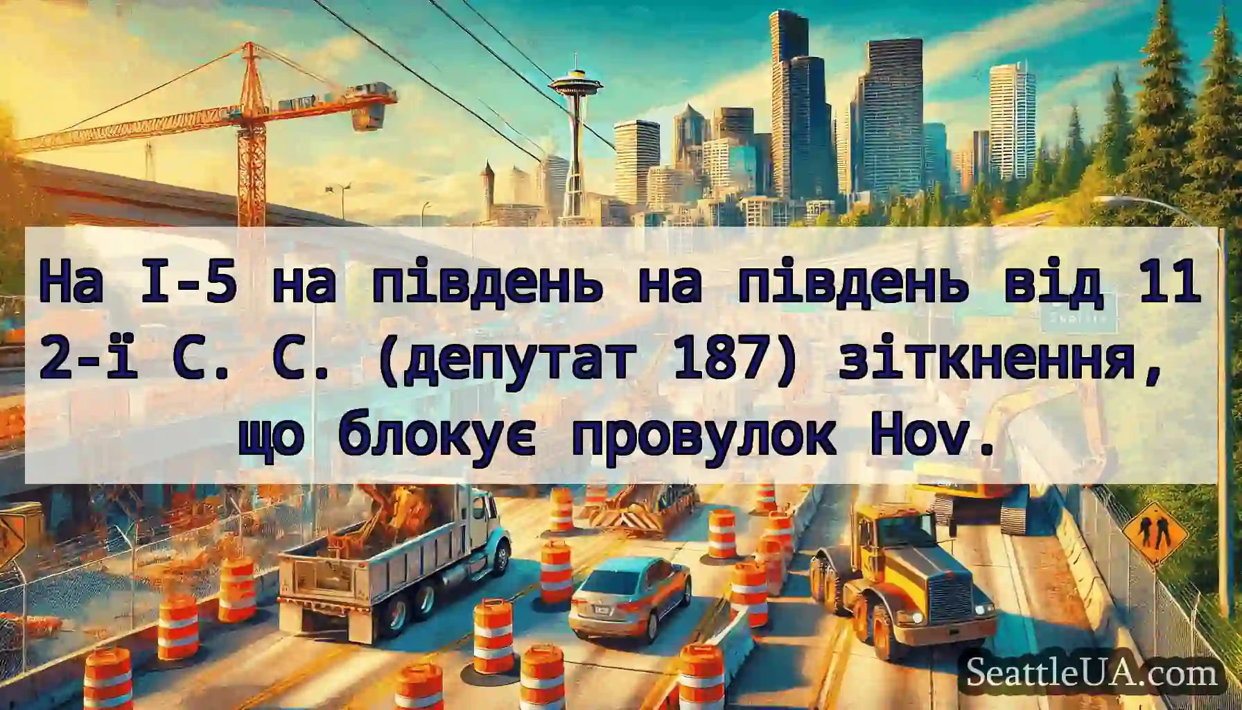 На I-5 на південь на південь від 112-ї С. С.