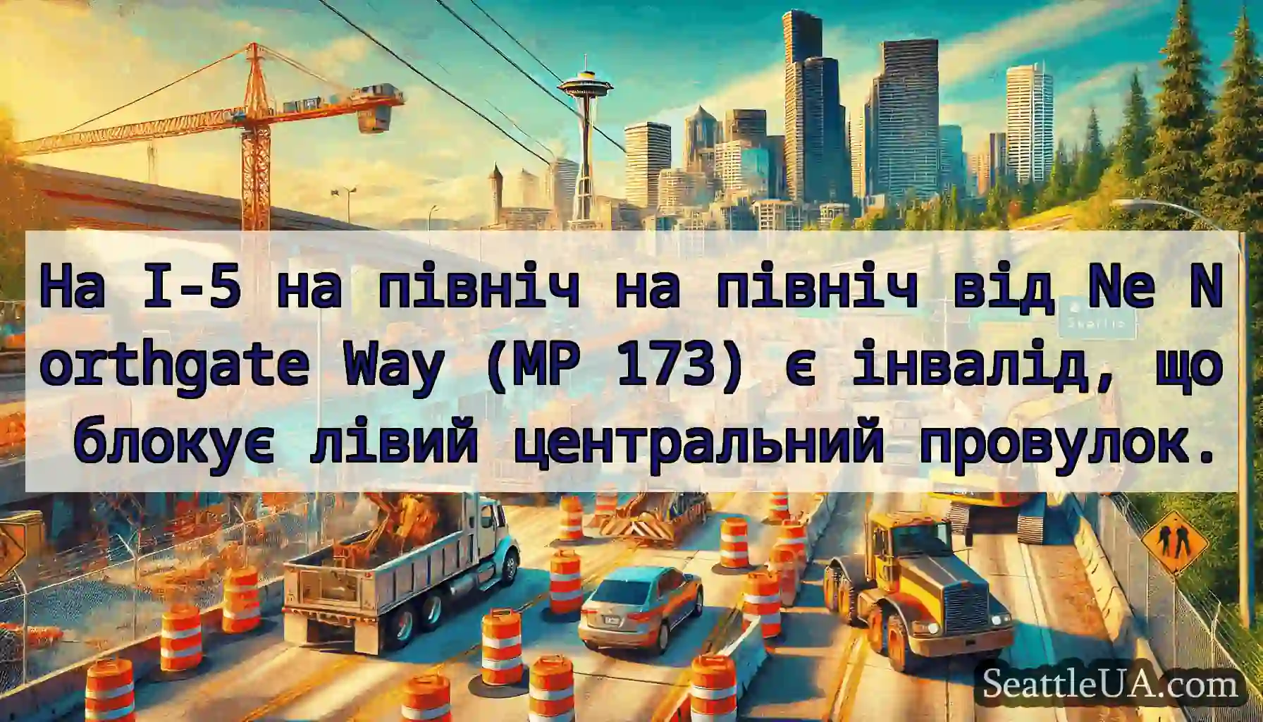 На I-5 на північ на північ від Ne Northgate Way