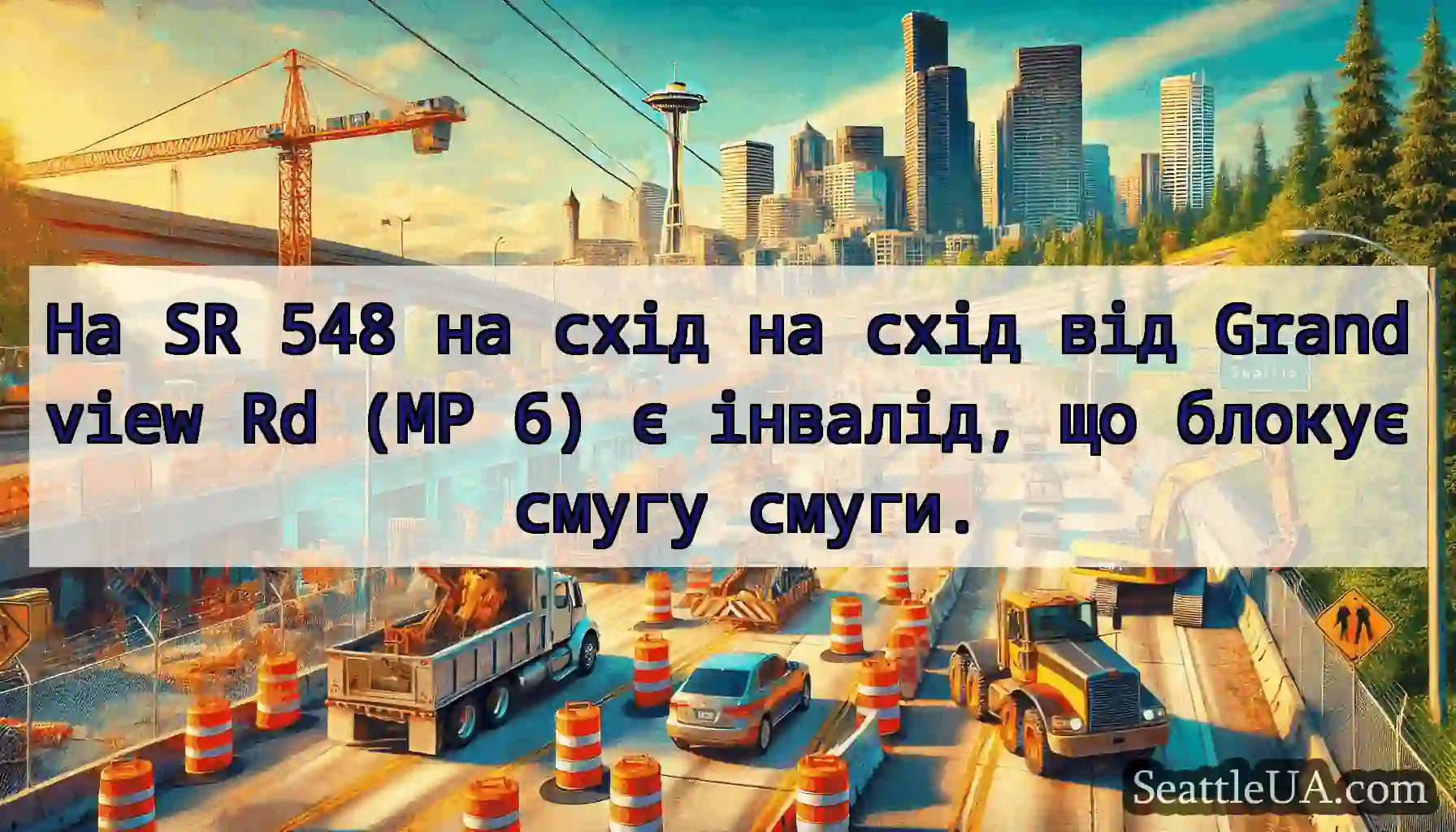 На SR 548 на схід на схід від Grandview Rd (MP 6)