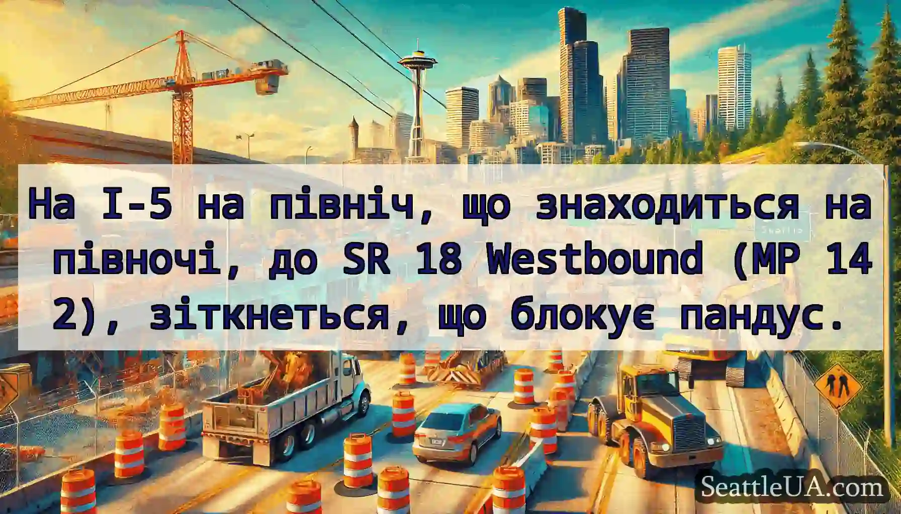 На I-5 на північ, що знаходиться на півночі, до
