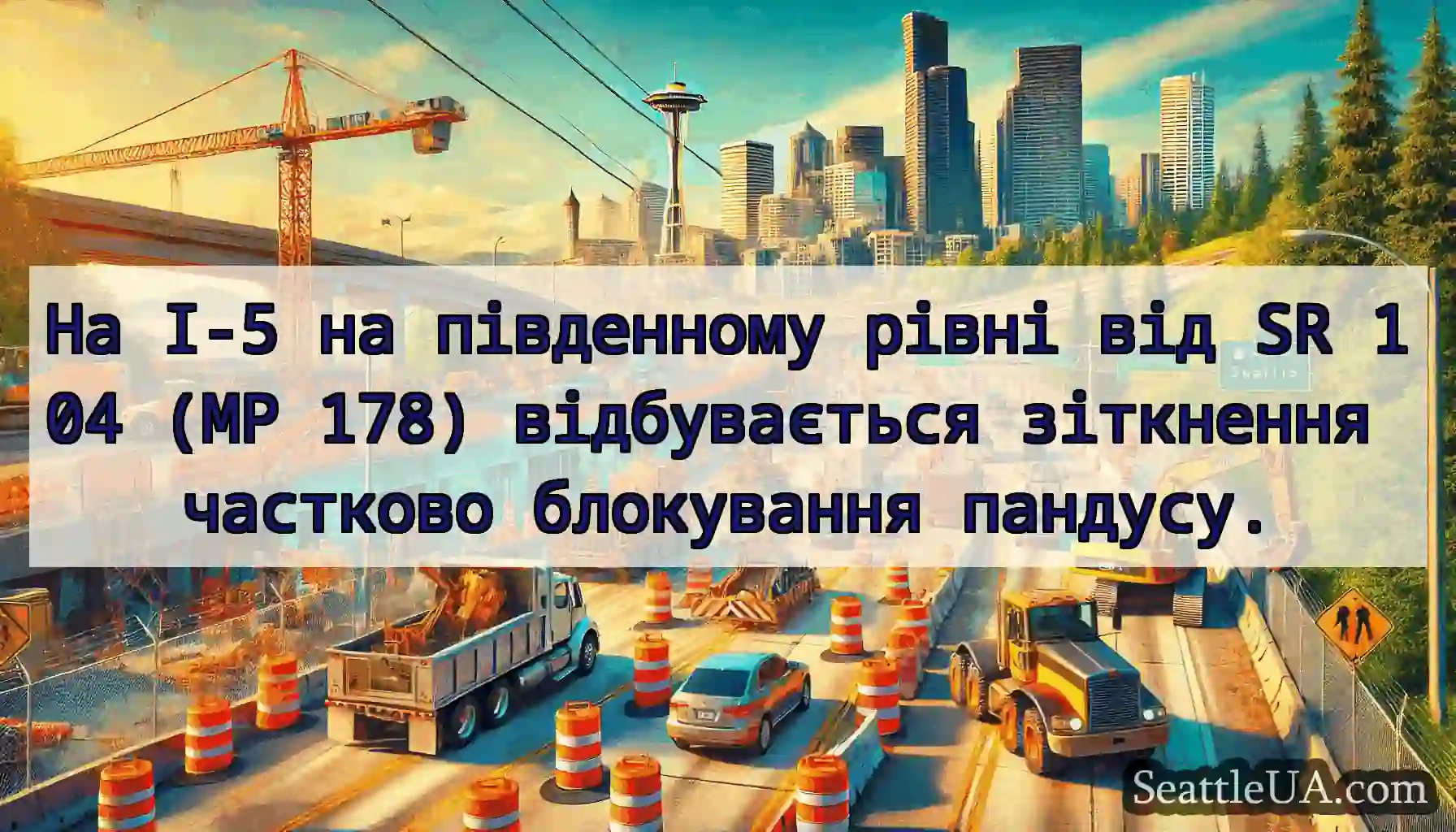 На I-5 на південному рівні від SR 104 (MP 178)