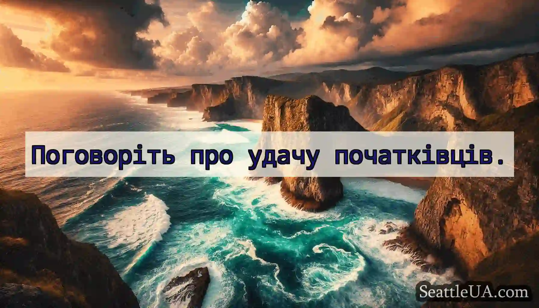 Поговоріть про удачу початківців.