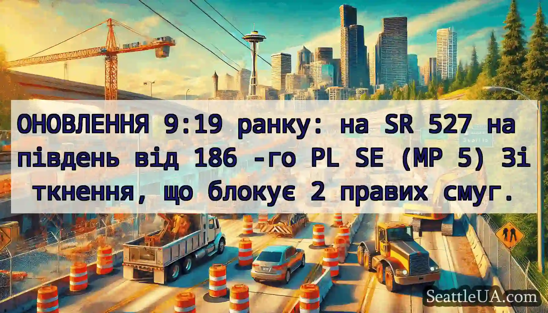 ОНОВЛЕННЯ 9:19 ранку: на SR 527 на південь від