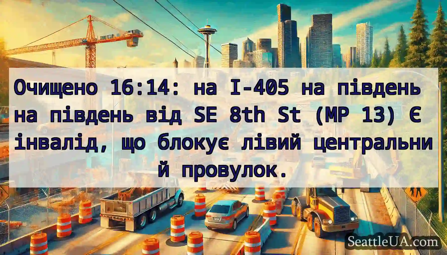Очищено 16:14: на I-405 на південь на південь від