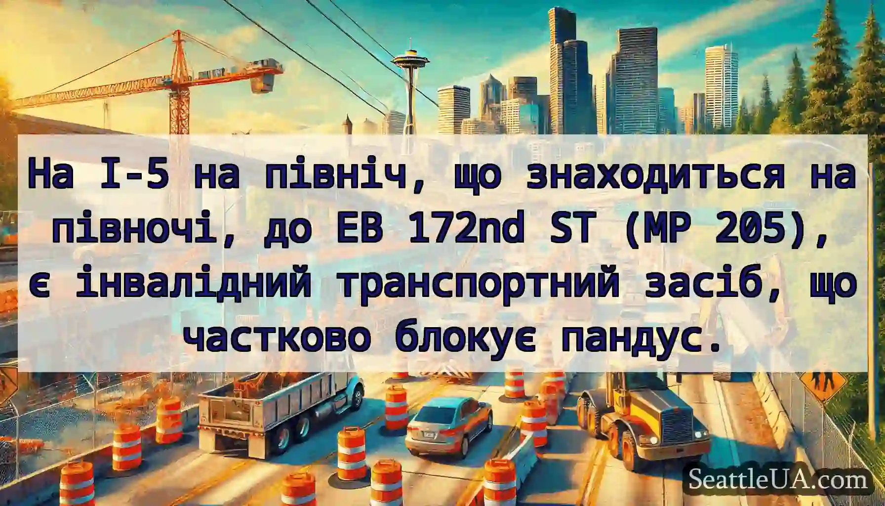 На I-5 на північ, що знаходиться на півночі, до