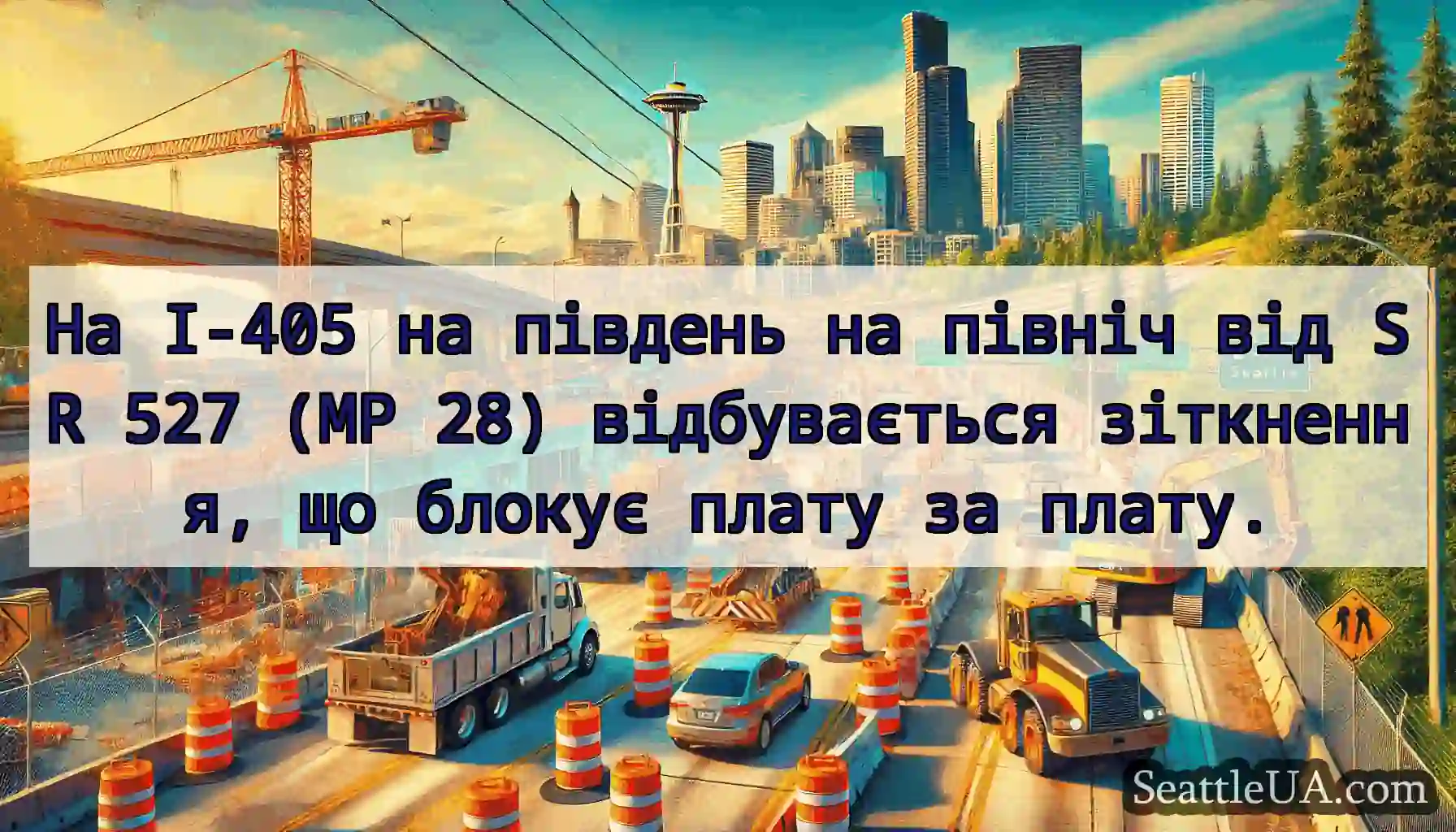На I-405 на південь на північ від SR 527 (MP 28)
