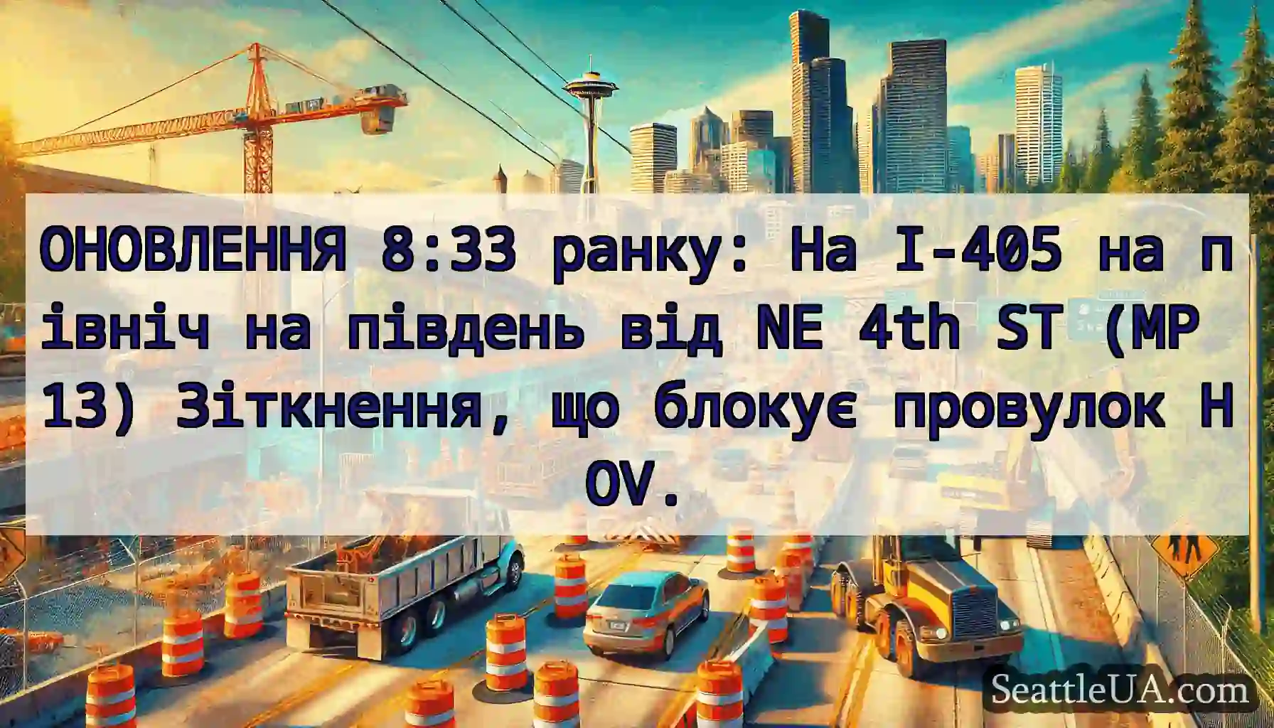 ОНОВЛЕННЯ 8:33 ранку: На I-405 на північ на