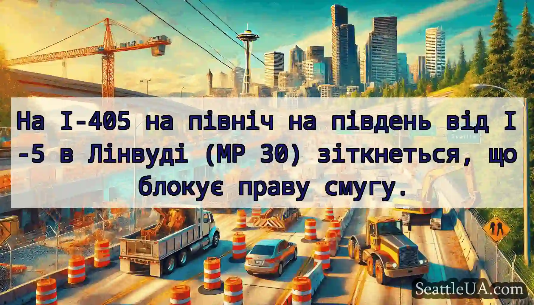 На I-405 на північ на південь від I-5 в Лінвуді