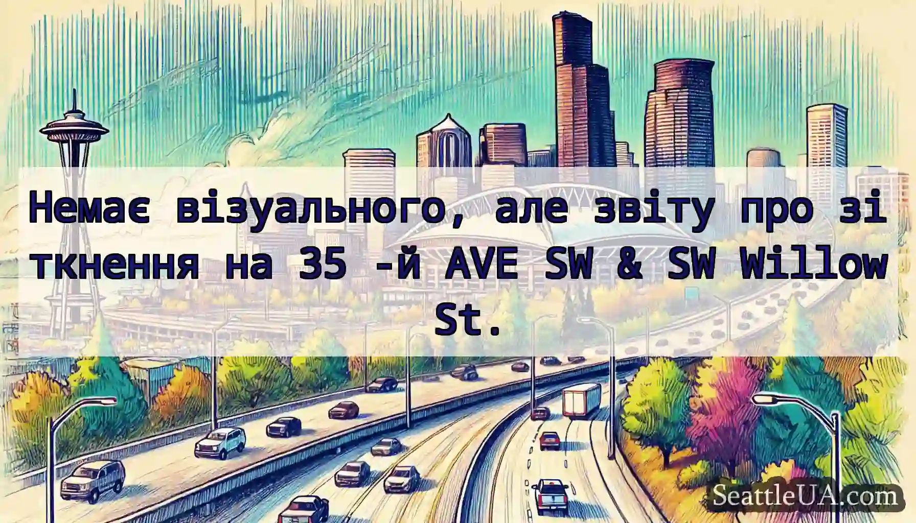 Немає візуального, але звіту про зіткнення на 35