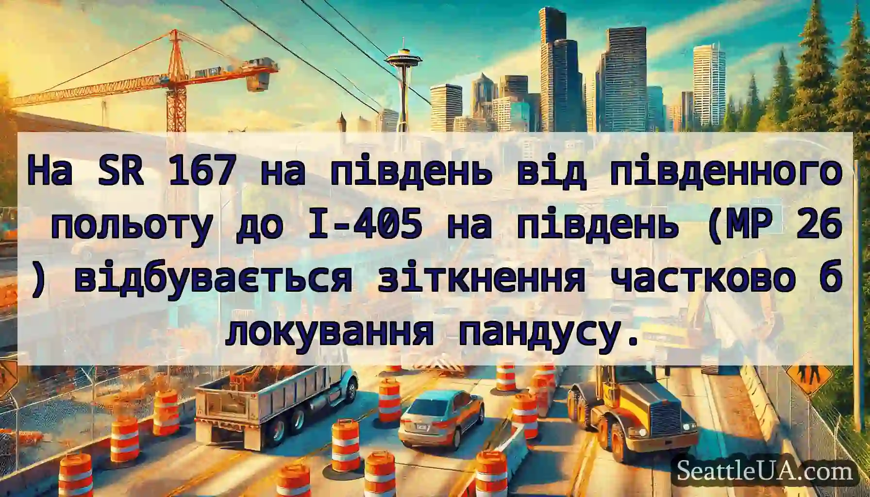 На SR 167 на південь від південного польоту до