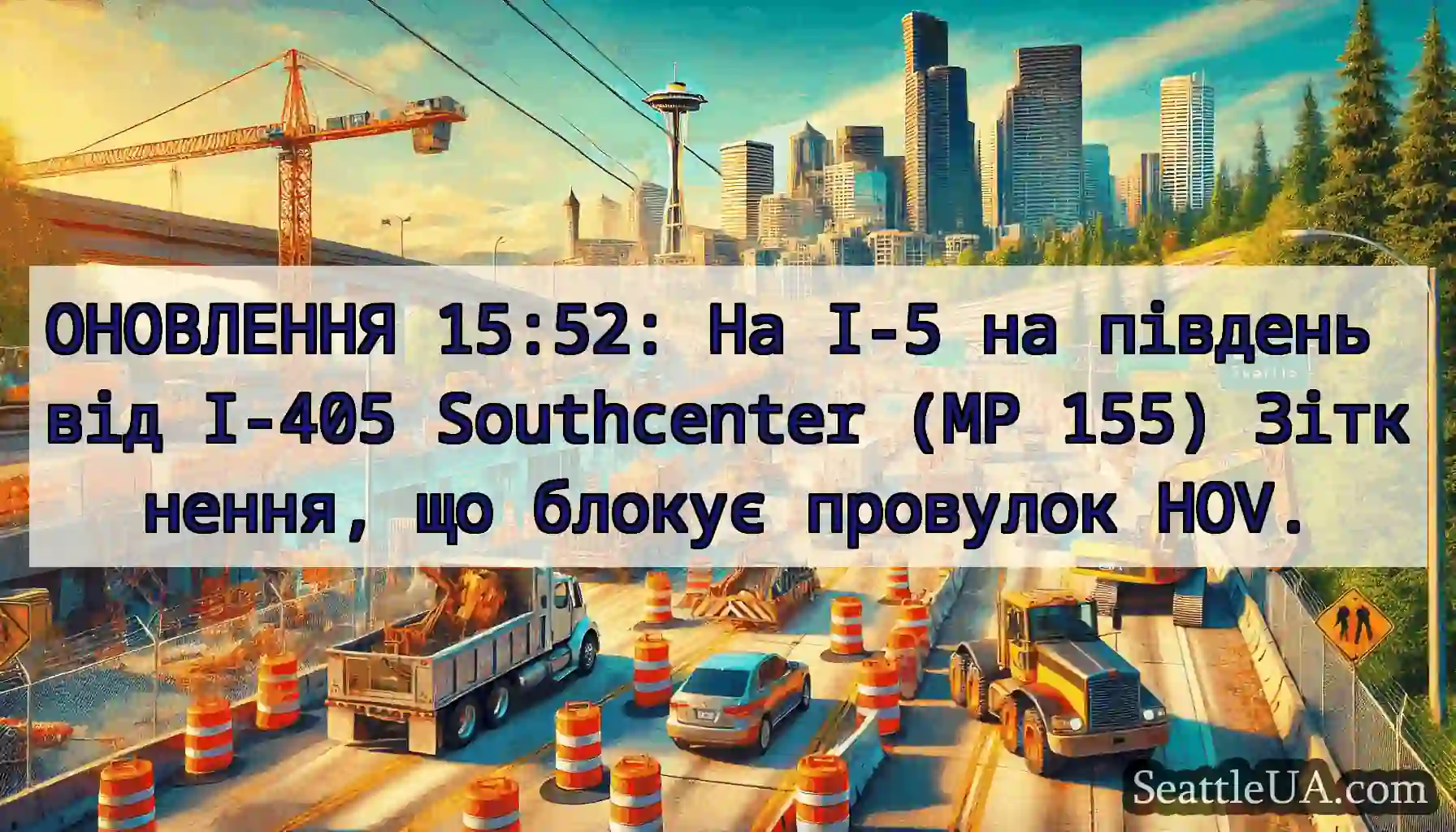 ОНОВЛЕННЯ 15:52: На I-5 на південь від I-405