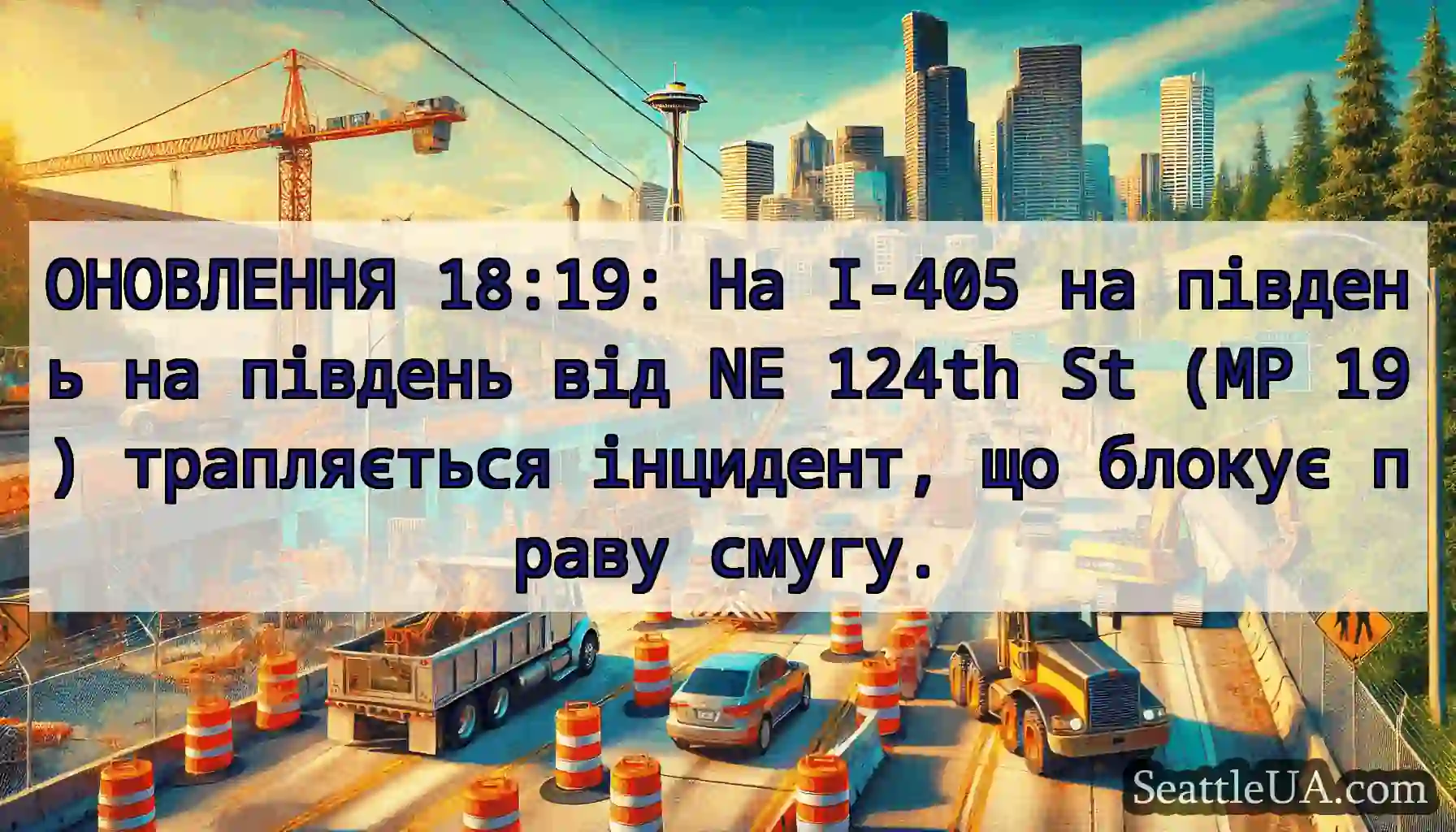 ОНОВЛЕННЯ 18:19: На I-405 на південь на південь