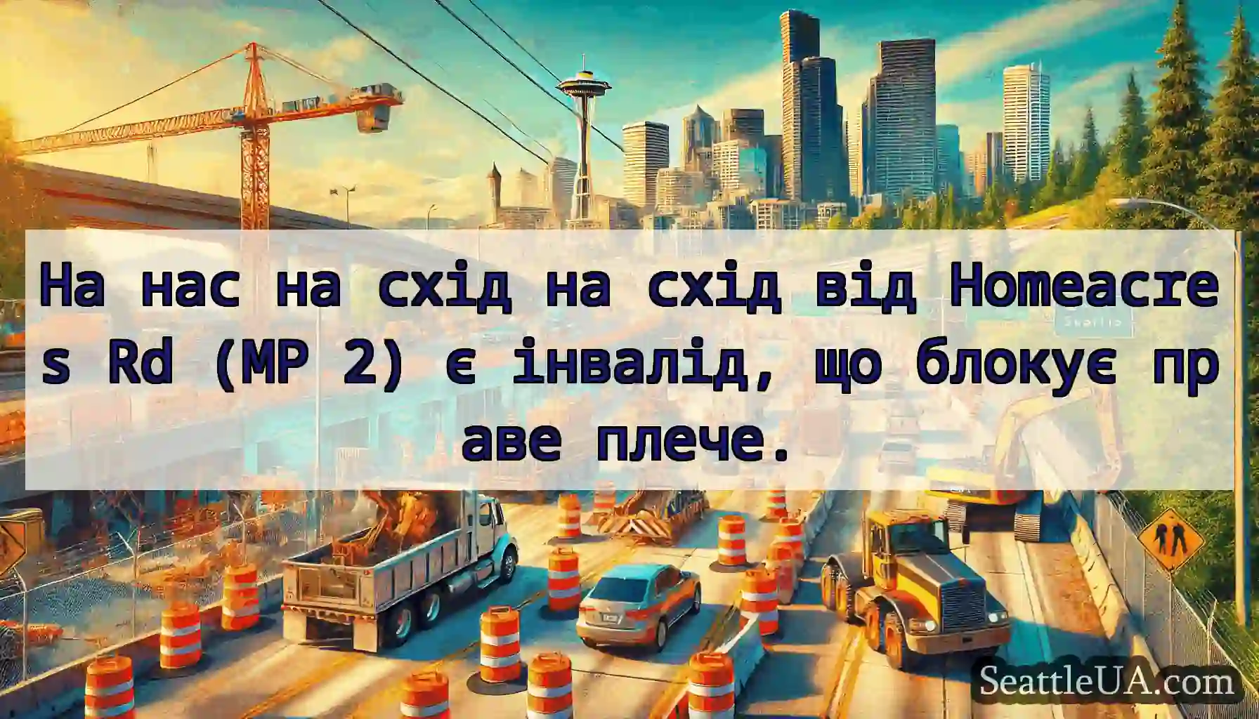 На нас на схід на схід від Homeacres Rd (MP 2) є